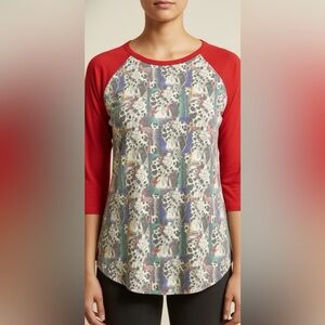 NWT Disney Lularoe Cruella di Vil Villains Collector Randy 3/4 Sleeve